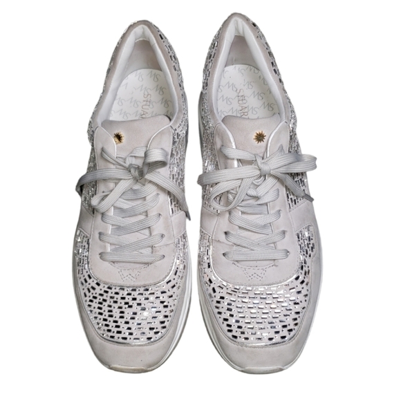 Stuart Weitzman Christa Embellished Fashion Sneaker Size 10 - Picture 3 of 12